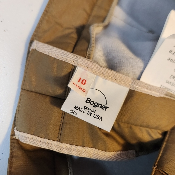 Vintage Bogner 1990s Beige Tan High Waisted Ski Snow Pants Luxury Outerwear - Picture 4 of 13